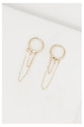 Pendiente "Doble Cadena" De 9 Mm - 375/1000