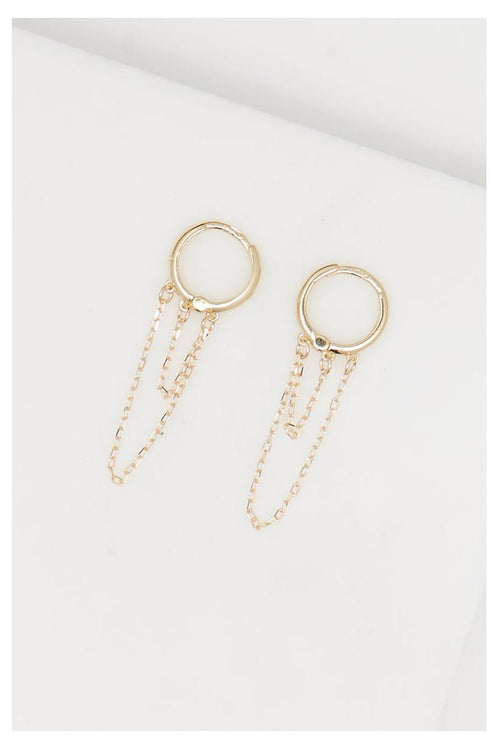 Boucles D'Oreilles 9Mm "Double Chaine" - 375/1000