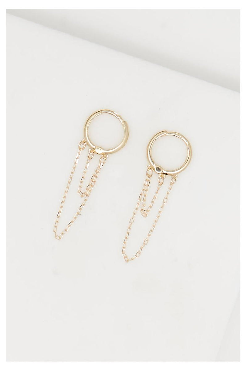 Boucles D'Oreilles 9Mm "Double Chaine" - 375/1000