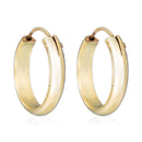 Boucles D'Oreilles "Créoles Half" 15 Mm Or Jaune 375/1000