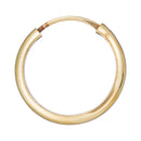 Boucles D'Oreilles "Créoles Half" 15 Mm Or Jaune 375/1000