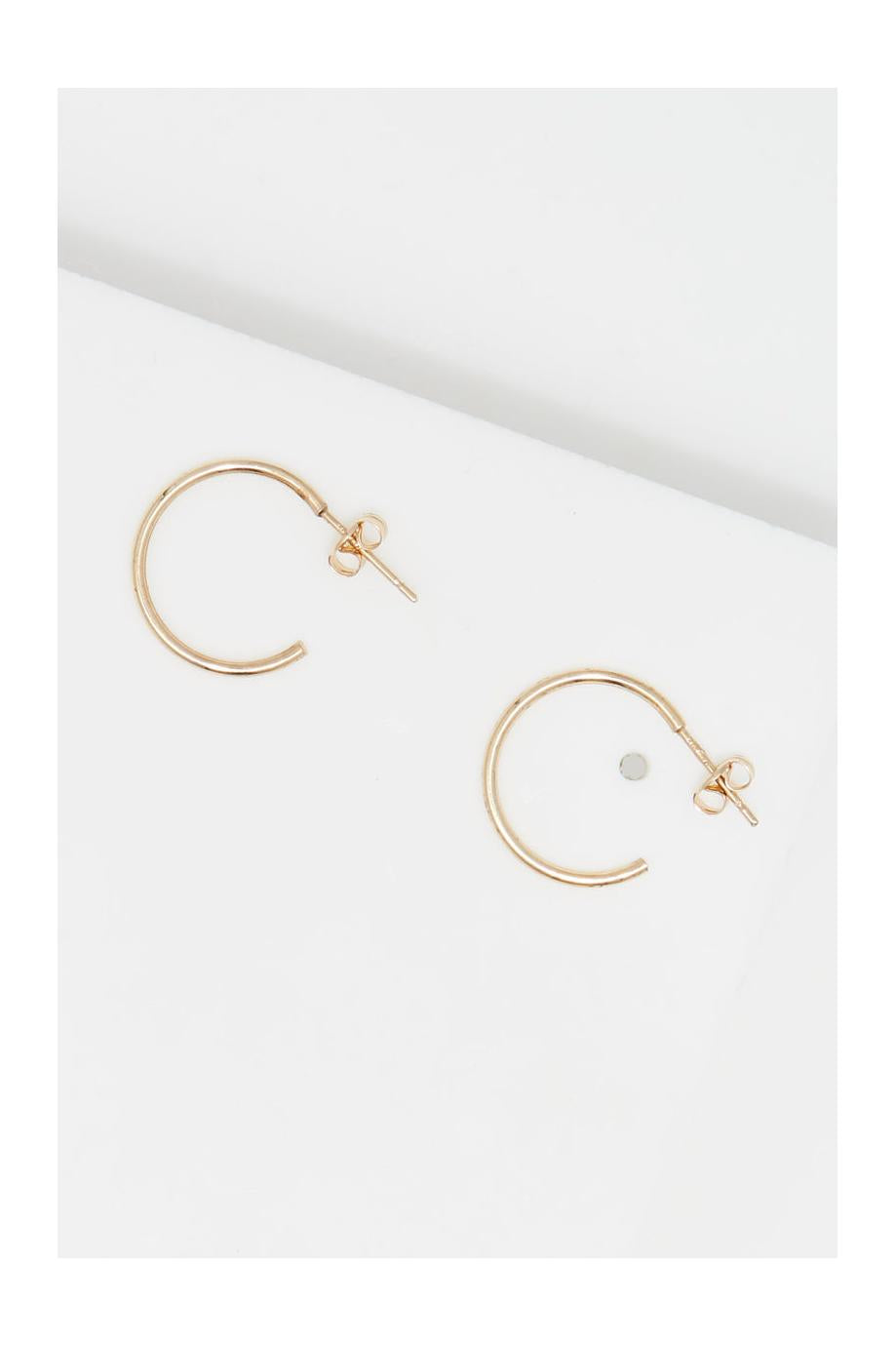 “Stitched Creole” Earrings 16 Mm 375/1000 Yellow Gold