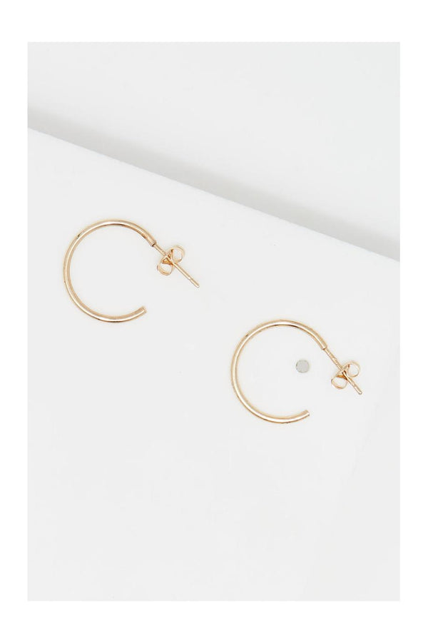 “Stitched Creole” Earrings 16 Mm 375/1000 Yellow Gold