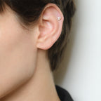 Bijou De Cartilage Unitaire "Trio Brillant" - Or Jaune 375/1000