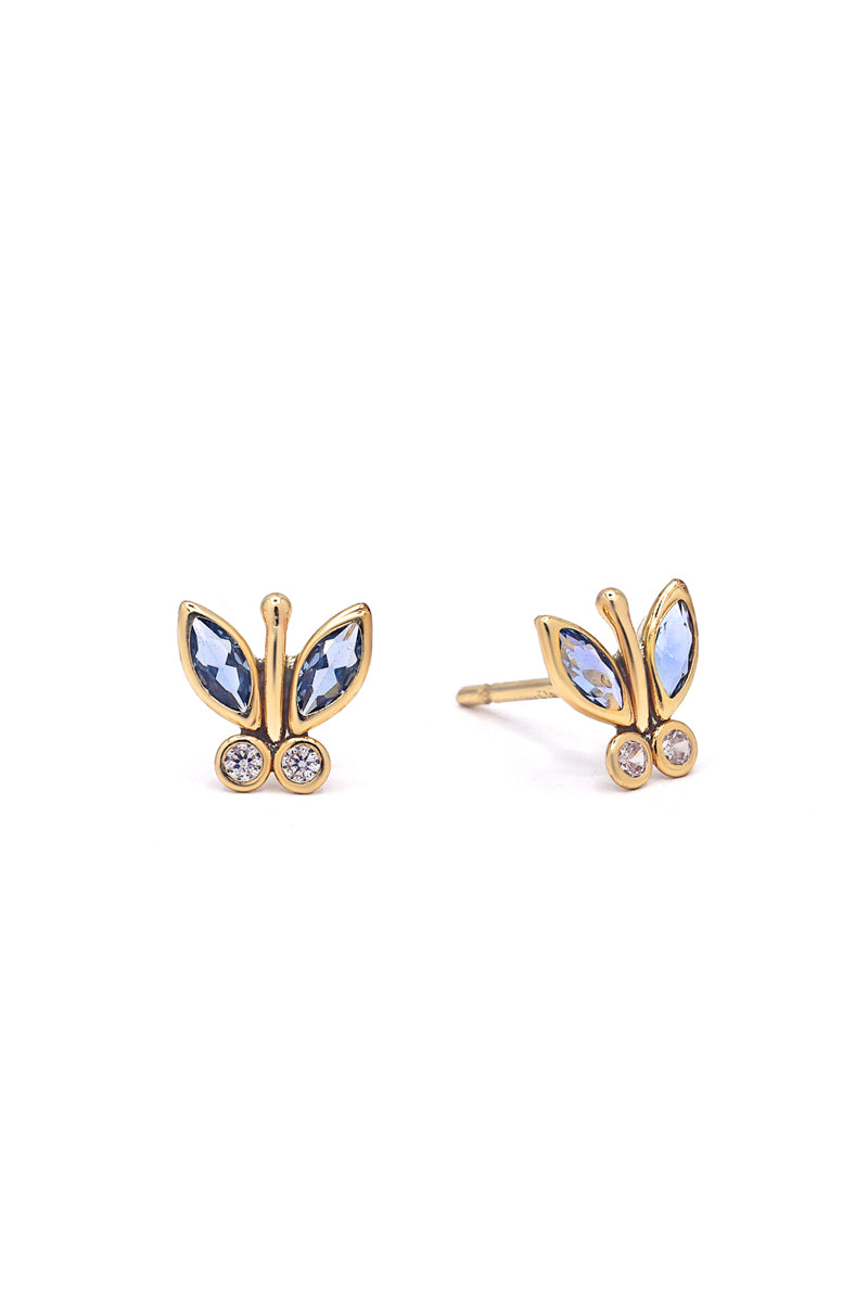 Boucles D'Oreilles "Papillon Éclat"  Or Jaune 375/1000
