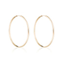 Boucles D'Oreilles "Créoles Dorées" - 50 Mm Or Jaune 375/1000