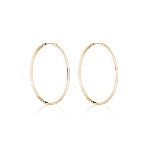 Boucles d'oreilles "Créoles dorées" 50 mm Or Jaune 375/1000