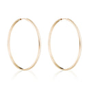 Boucles D'Oreilles "Créoles Dorées" 50 Mm Or Jaune 375/1000 - Or Jaune 375/1000