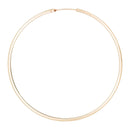 Boucles D'Oreilles "Créoles Dorées" - 50 Mm Or Jaune 375/1000