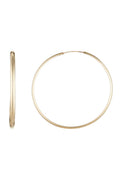 Pendientes "Aros dorados" de 50 mm en oro amarillo 375/1000 - Oro amarillo 375/1000