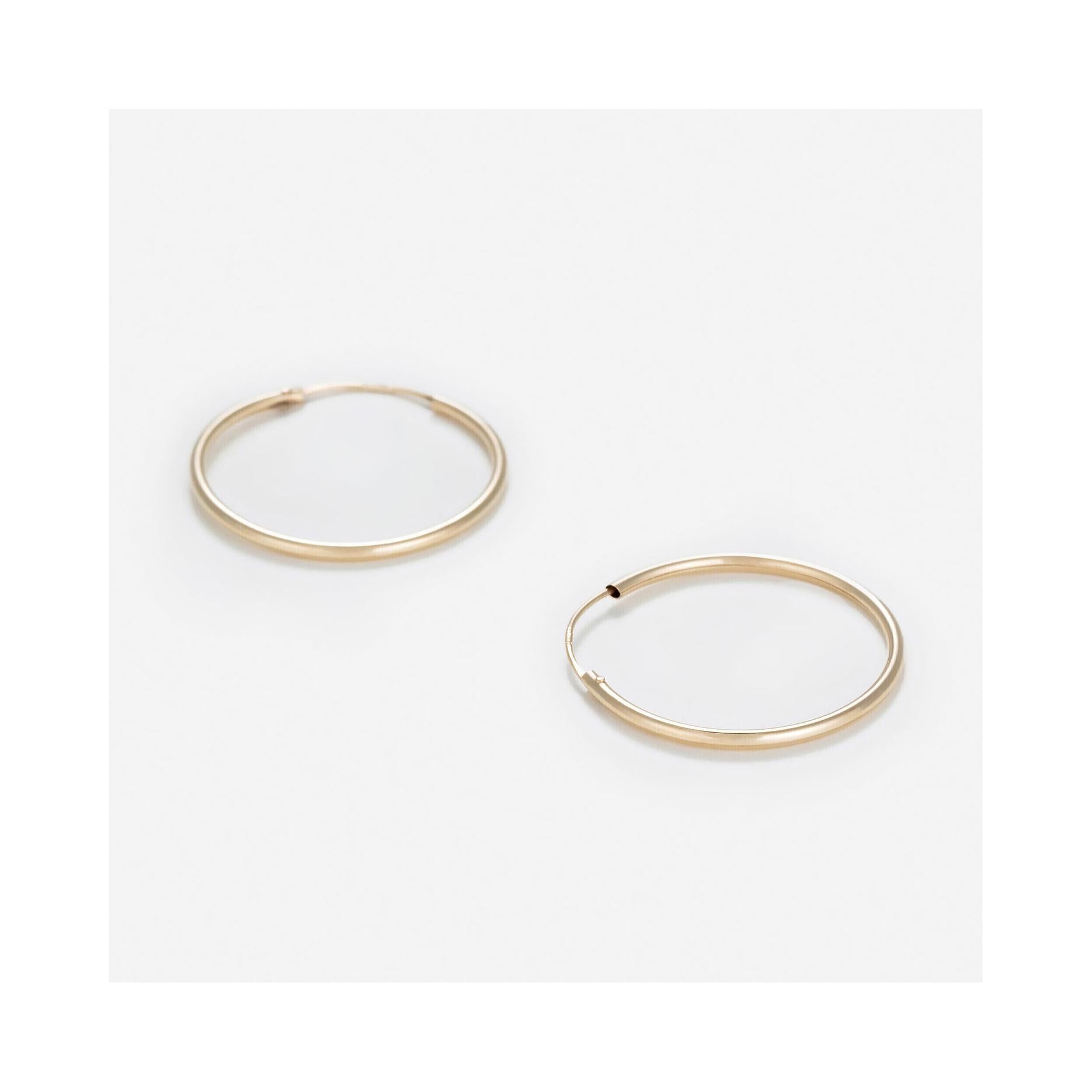 20 Mm “Sublime Creole” Earrings – 375/1000 Yellow Gold