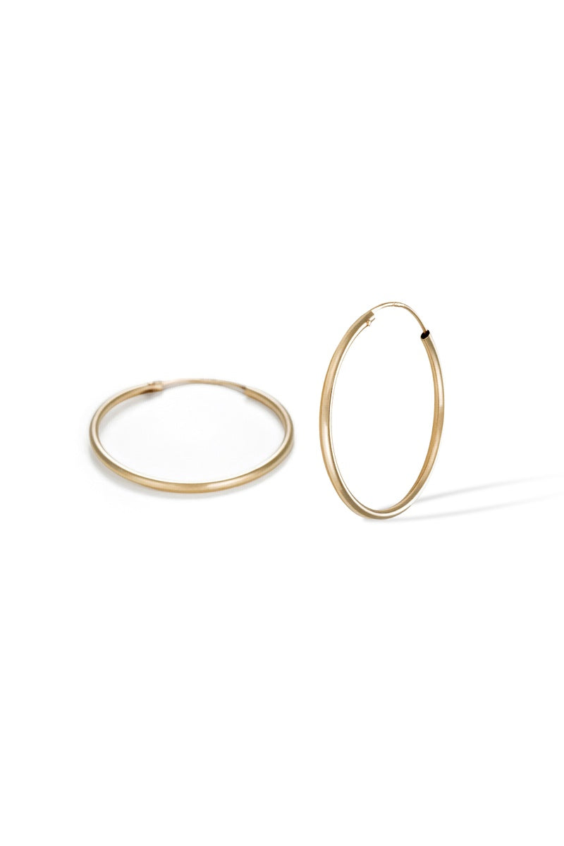 Boucles D'Oreilles "Sublimes Créoles"  20 Mm Or Jaune 375/1000