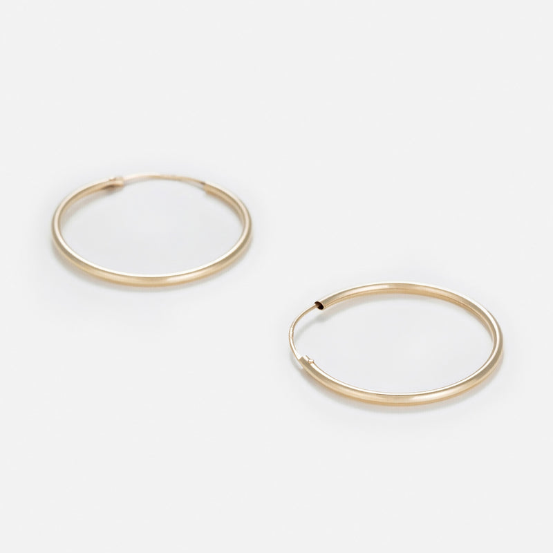Boucles D'Oreilles "Sublimes Créoles" 20 Mm Or Jaune 375/1000 - Or Jaune 375/1000