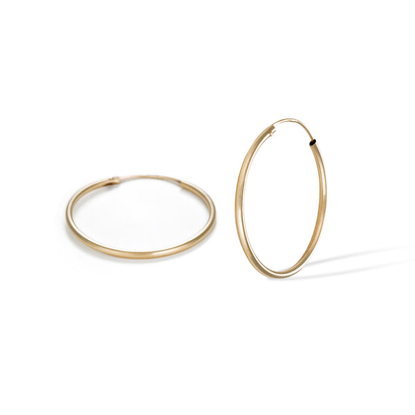 "Sublime creole" earrings 20 mm 375/1000 Yellow Gold