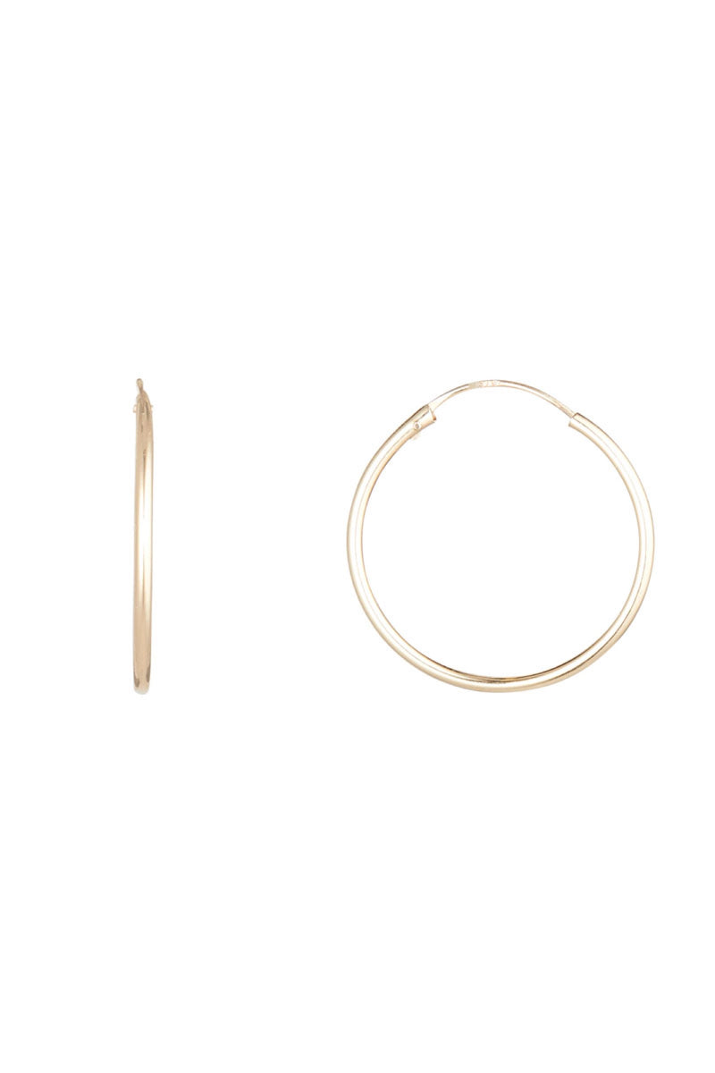 Boucles D'Oreilles "Sublimes Créoles" 20 Mm Or Jaune 375/1000 - Or Jaune 375/1000