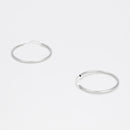 Boucles D'Oreilles "Sublime Créoles " 20 Mm Or Blanc 375/1000 - Or Blanc 375/1000