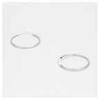 Boucles D'Oreilles "Sublime Créoles " 20 Mm Or Blanc 375/1000