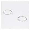 Boucles D'Oreilles "Sublime Créoles " 20 Mm Or Blanc 375/1000