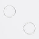 Boucles D'Oreilles "Sublime Créoles " 20 Mm Or Blanc 375/1000 - Or Blanc 375/1000