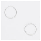Boucles D'Oreilles "Sublime Créoles " 20 Mm Or Blanc 375/1000