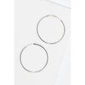 Smooth Hoop Earrings 30mm White Gold 375/1000 - White Gold 375/1000