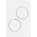 Smooth Hoop Earrings 30mm White Gold 375/1000 - White Gold 375/1000