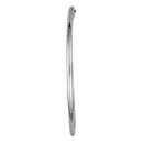 "Smooth Hoop" Earrings - 30 Mm 375/1000 White Gold