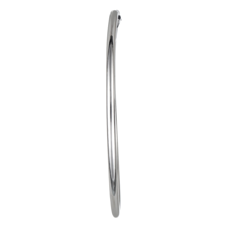 "Smooth Hoop" Earrings - 30 Mm 375/1000 White Gold