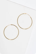 Boucles D'Oreilles "Créoles Lisses" 30 Mm Or Jaune 375/1000