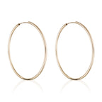 Boucles D'Oreilles Créoles Lisses 30 Mm - Or Jaune