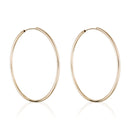 Boucles D'Oreilles Créoles Lisses 30 Mm - Or Jaune