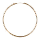 Boucles D'Oreilles Créoles Lisses 30 Mm - Or Jaune