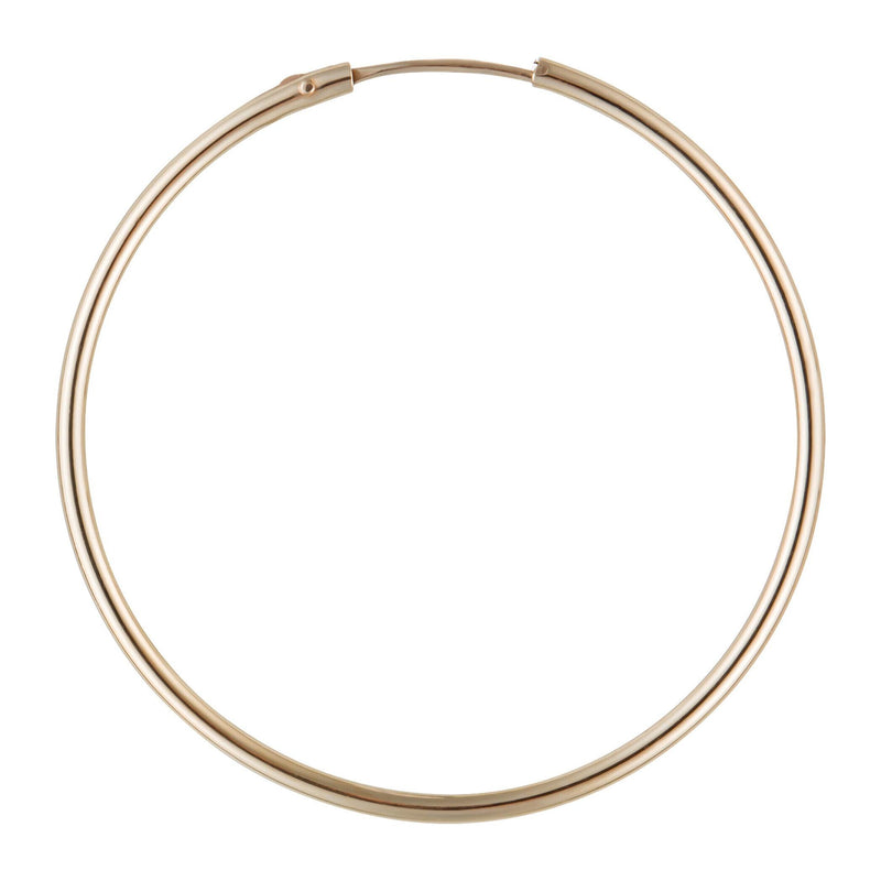 Boucles D'Oreilles Créoles Lisses 30 Mm - Or Jaune