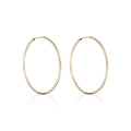Boucles D'Oreilles Créoles Lisses 30 Mm - Or Jaune