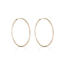 Boucles D'Oreilles Créoles Lisses 30 Mm - Or Jaune