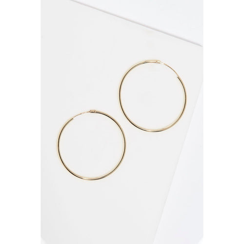 Pendientes "Aro Liso" 30 Mm Oro Amarillo - Oro Amarillo