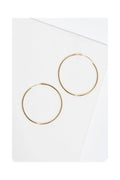 Boucles D'Oreilles "Créoles Lisses" 30 Mm Or Jaune 375/1000