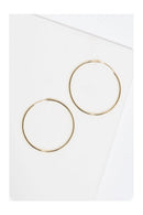 Pendientes “Aro Liso” 30 Mm Oro Amarillo 375/1000