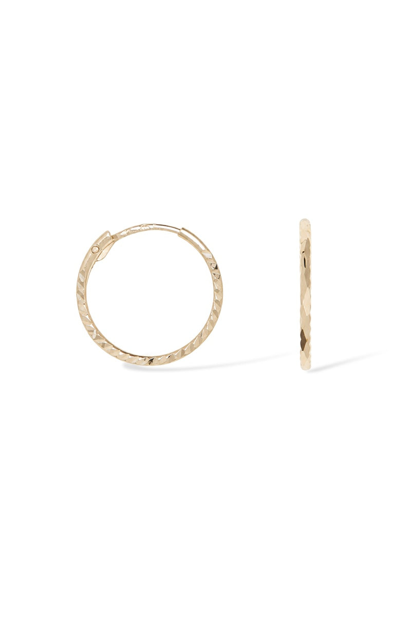Boucles D'Oreilles "Créoles Twistées 10 Mm " Or Jaune 375/1000