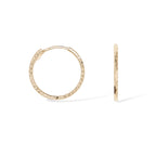Boucles D'Oreilles "Créoles Twistées 10 Mm " Or Jaune 375/1000