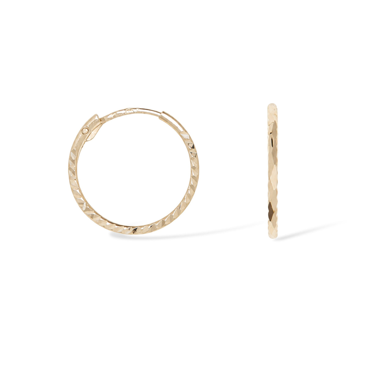 Boucles D'Oreilles "Créoles Twistées 10 Mm " Or Jaune 375/1000