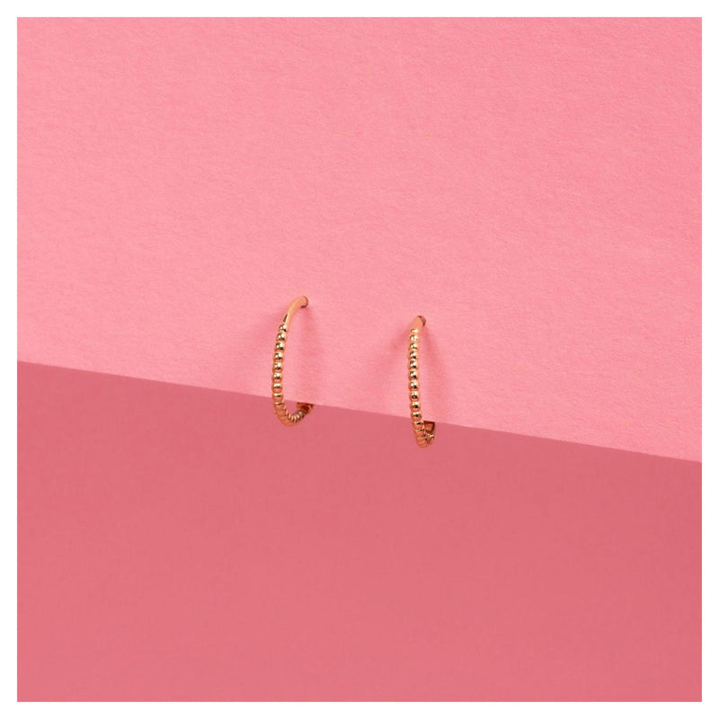 Boucles D'Oreilles "Créoles Twistées 10 Mm "Or Jaune 375/1000