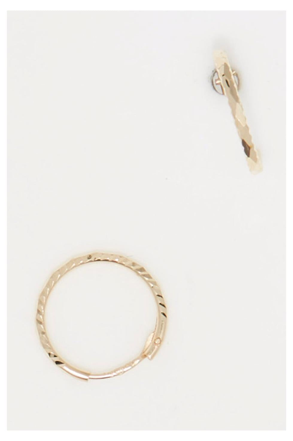 Earrings "Twisted Hoops 10 mm "Yellow Gold 375/1000