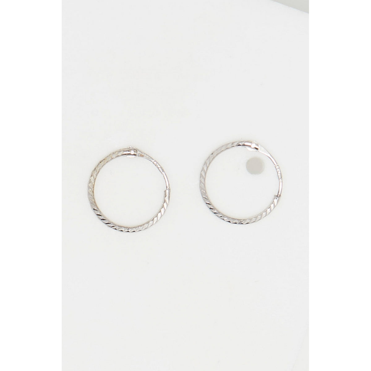 Pendientes "Aros retorcidos de 10 mm" de oro blanco 375/1000 - Oro blanco 375/1000