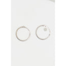 Boucles D'Oreilles "Créoles Twistées 10 Mm" Or Blanc 375/1000