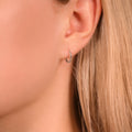 Pendientes “Criolla Torcida 10 Mm” Oro Blanco 375/1000