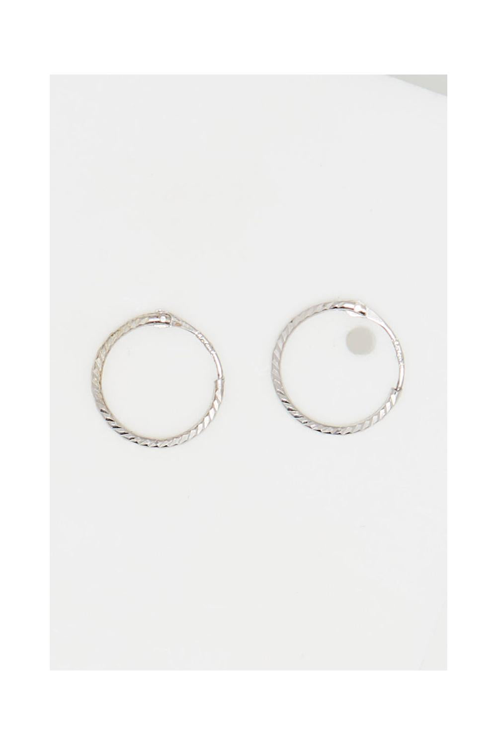 Pendientes “Criolla Torcida 10 Mm” Oro Blanco 375/1000