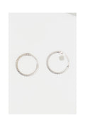Boucles D'Oreilles "Créoles Twistées 10 Mm" Or Blanc 375/1000