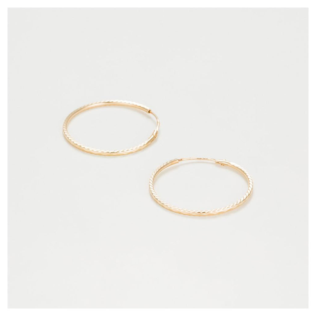 Pendientes Oro Amarillo 375/1000 “Criolla Torcida 20 Mm”