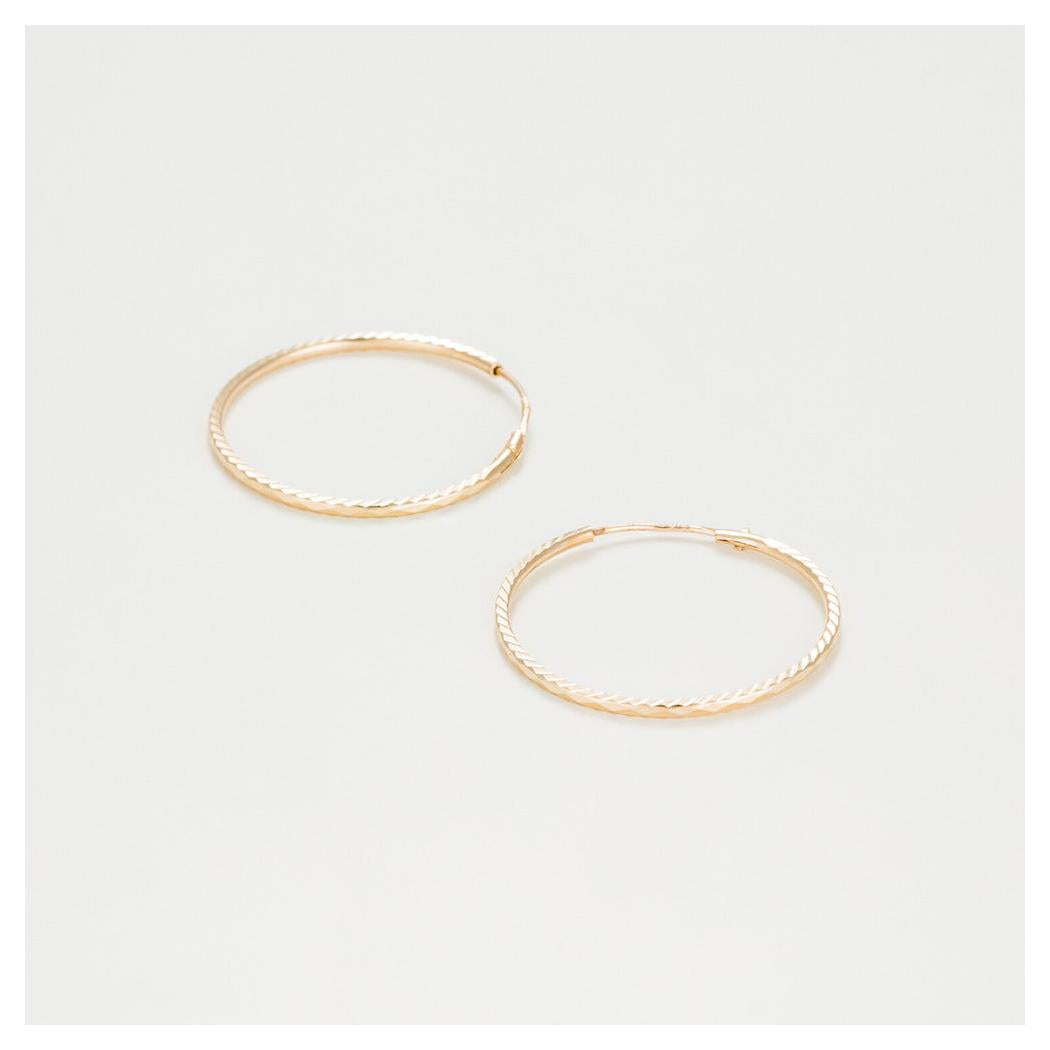 Pendientes Oro Amarillo 375/1000 “Criolla Torcida 20 Mm”